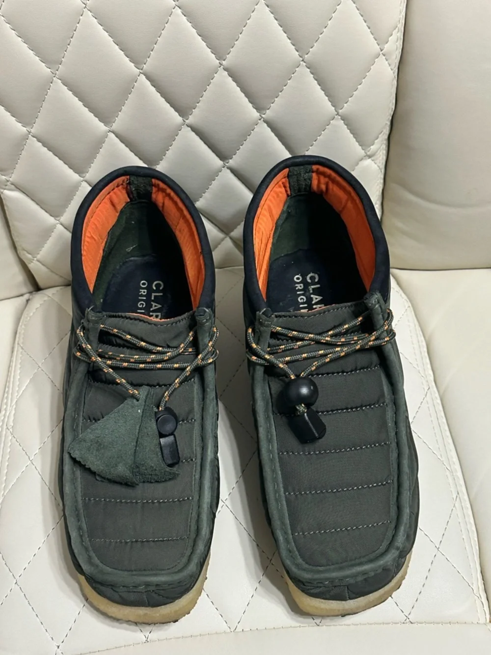 Clarks Originals Wallabee Boot Khaki Quilted Green limited edition size 8 men’s
